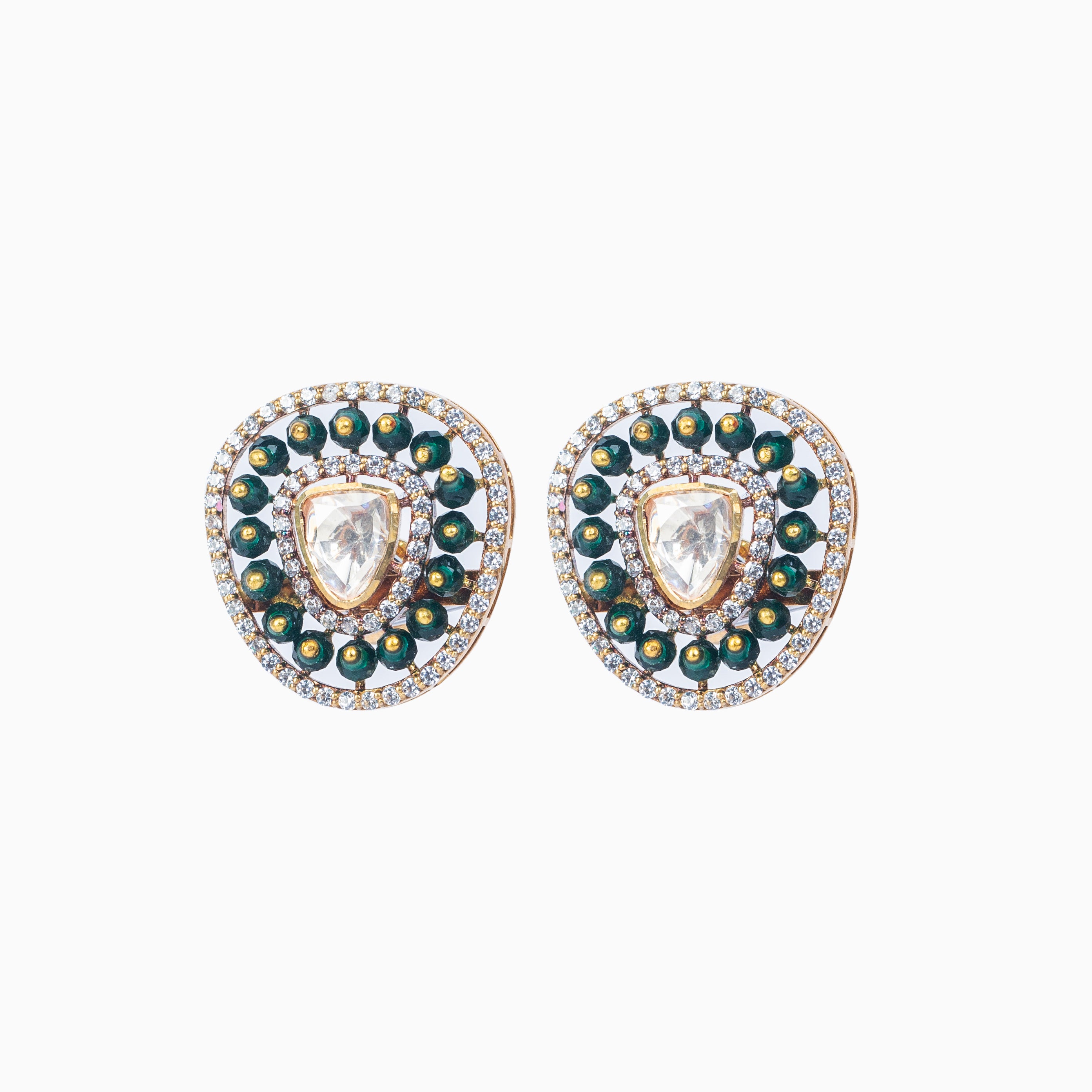 MOISSANITE POLKI EARRINGS