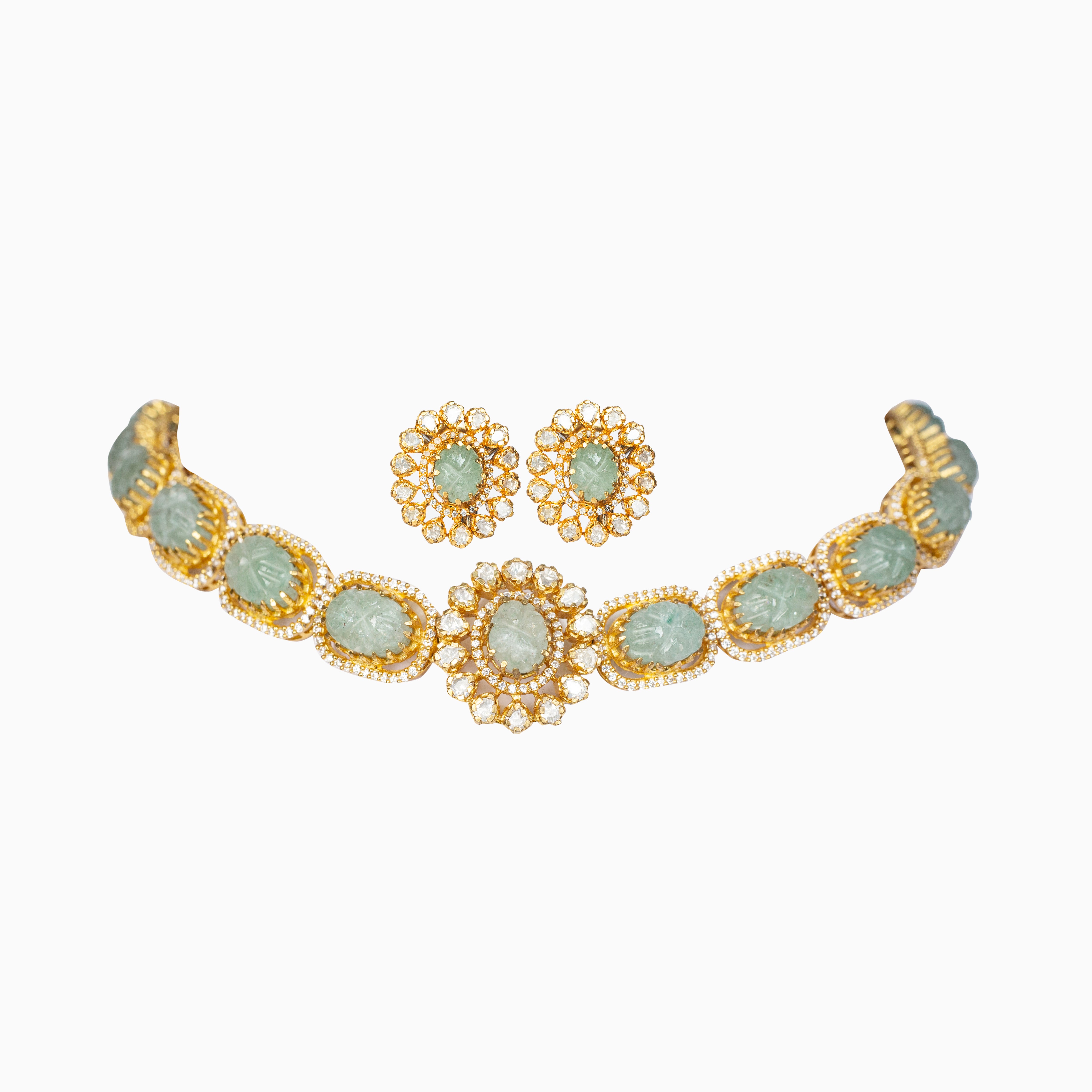 MOISSANITE POLKI NECKLACE