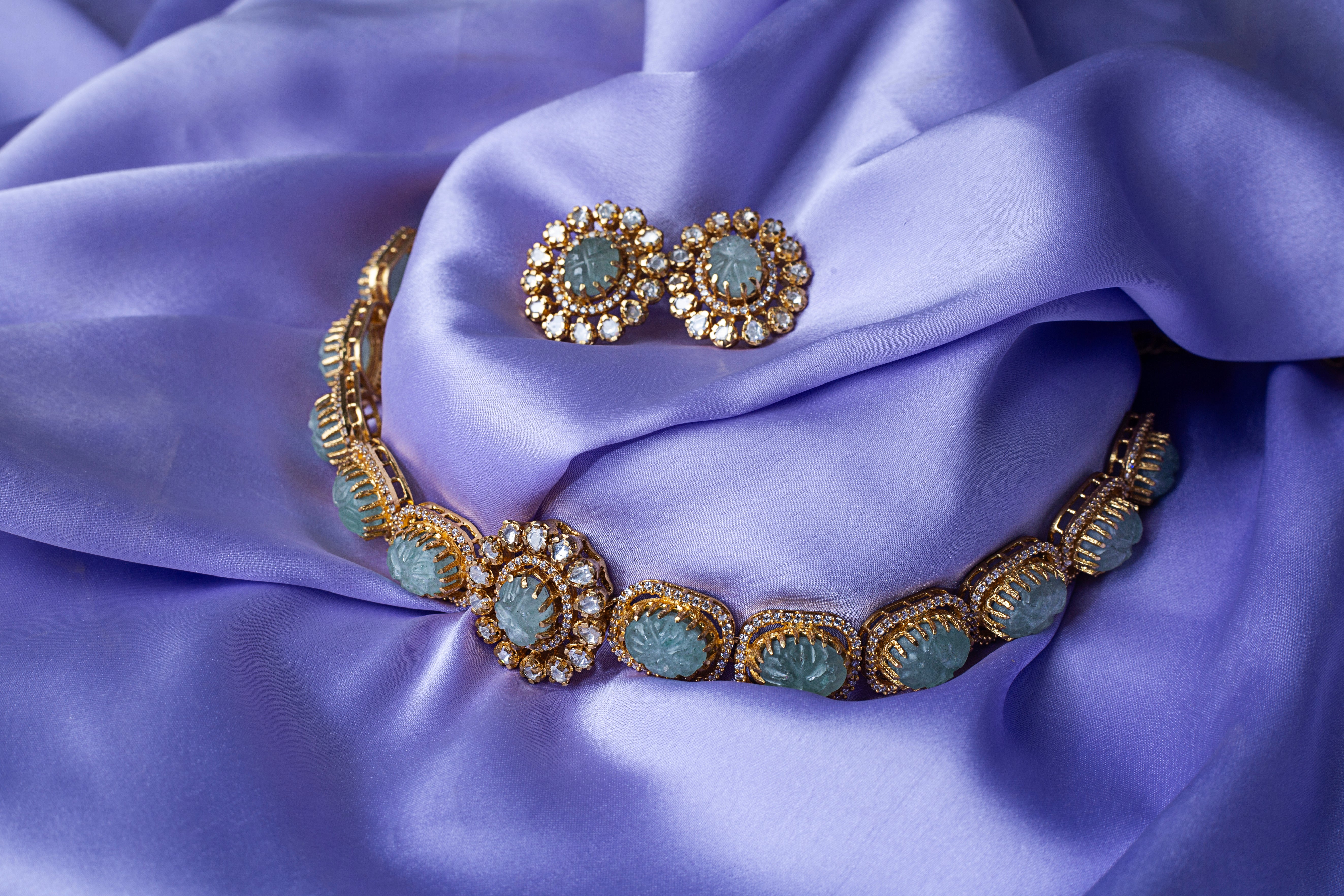 MOISSANITE POLKI NECKLACE