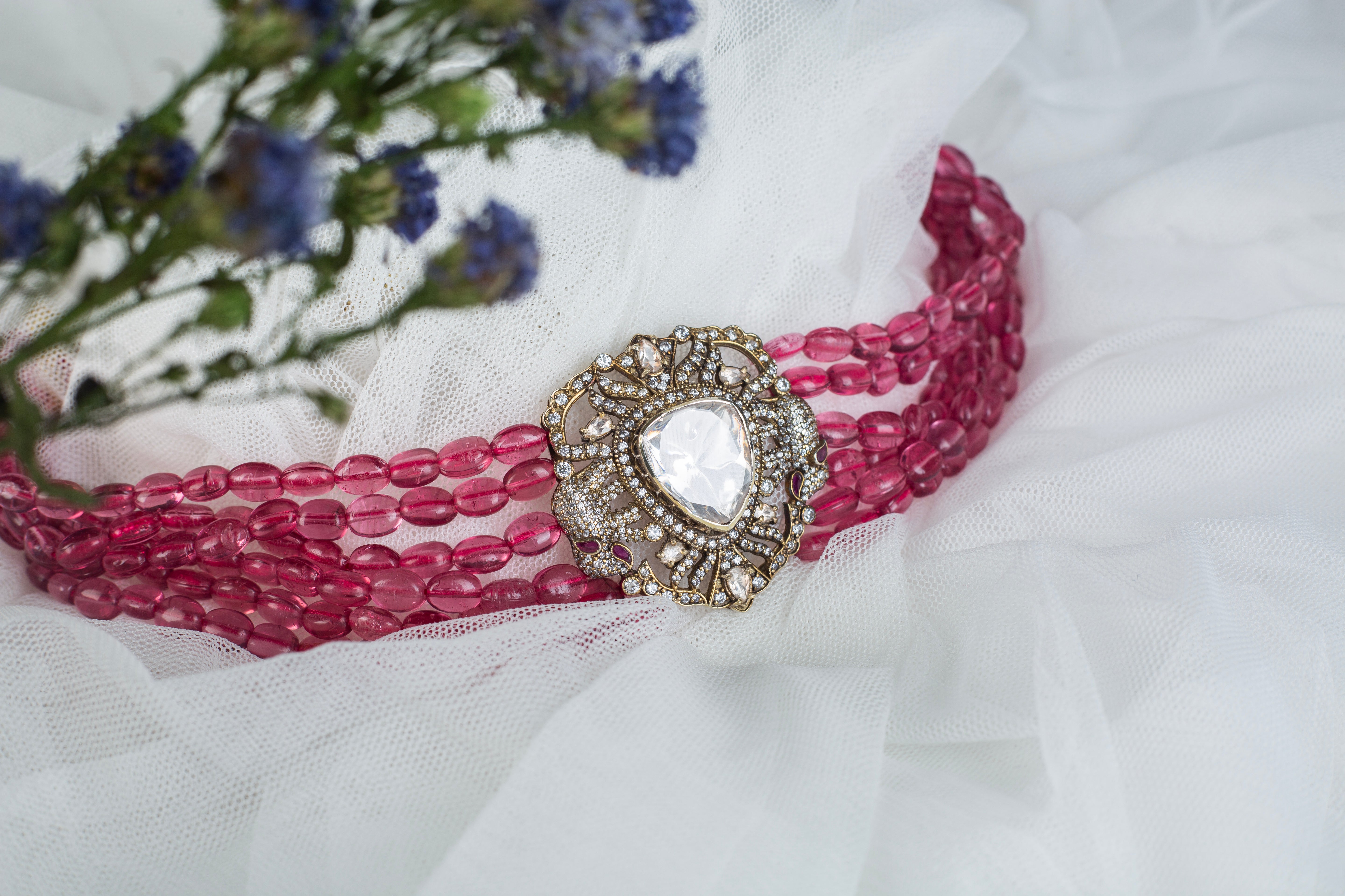 MOISSANITE POLKI NECKLACE