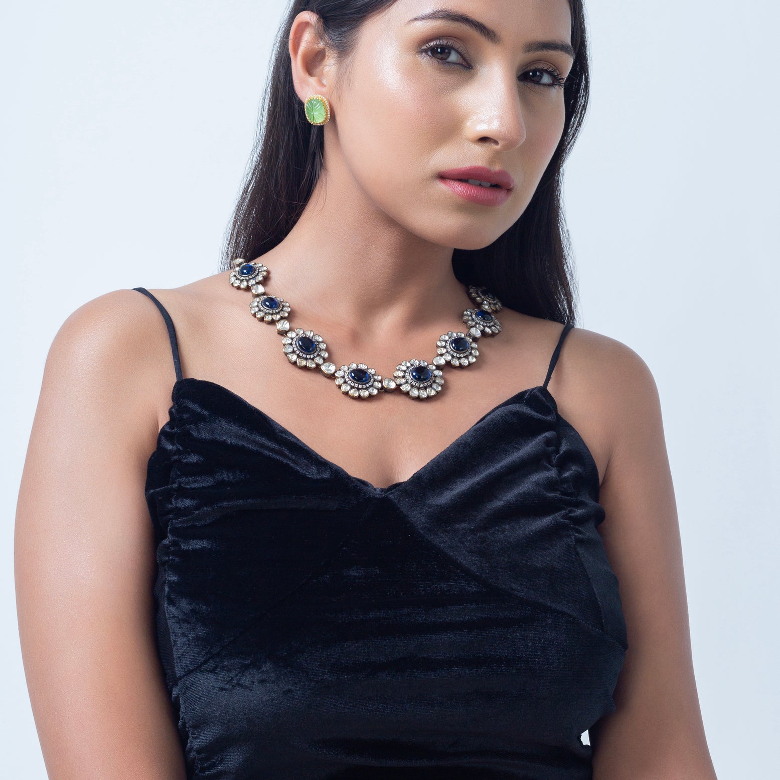 MOISSANITE POLKI NECKLACE