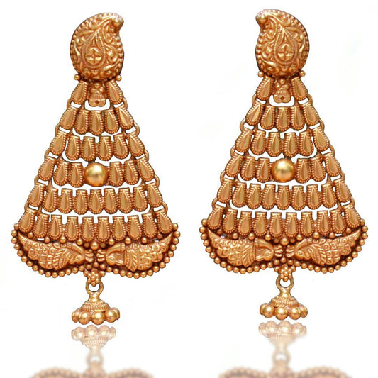 Formal Party Wear Earrings - Gold Devote