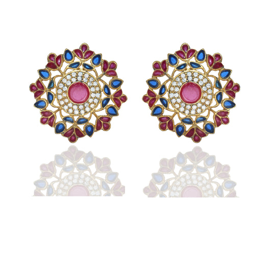 Colorful Splash Of Red Earrings - Tippy Tippy Tap
