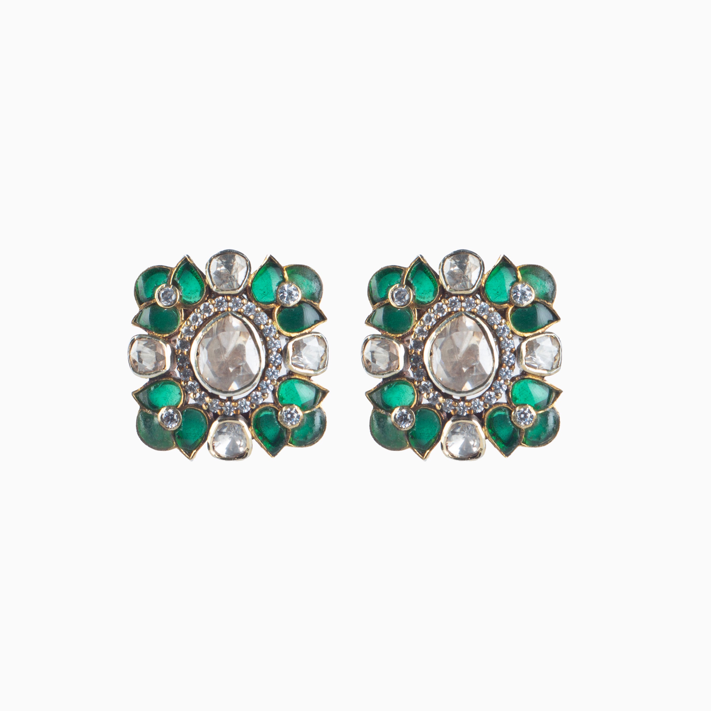 MOISSANITE POLKI EARRINGS