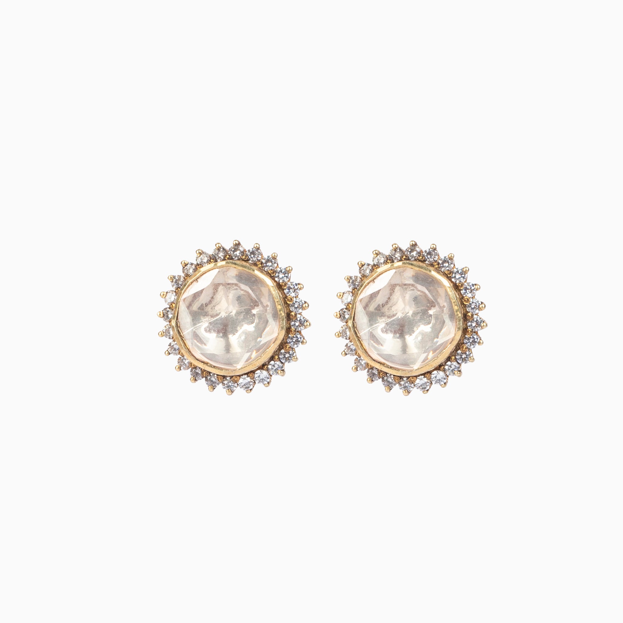 MOISSANITE POLKI EARRINGS