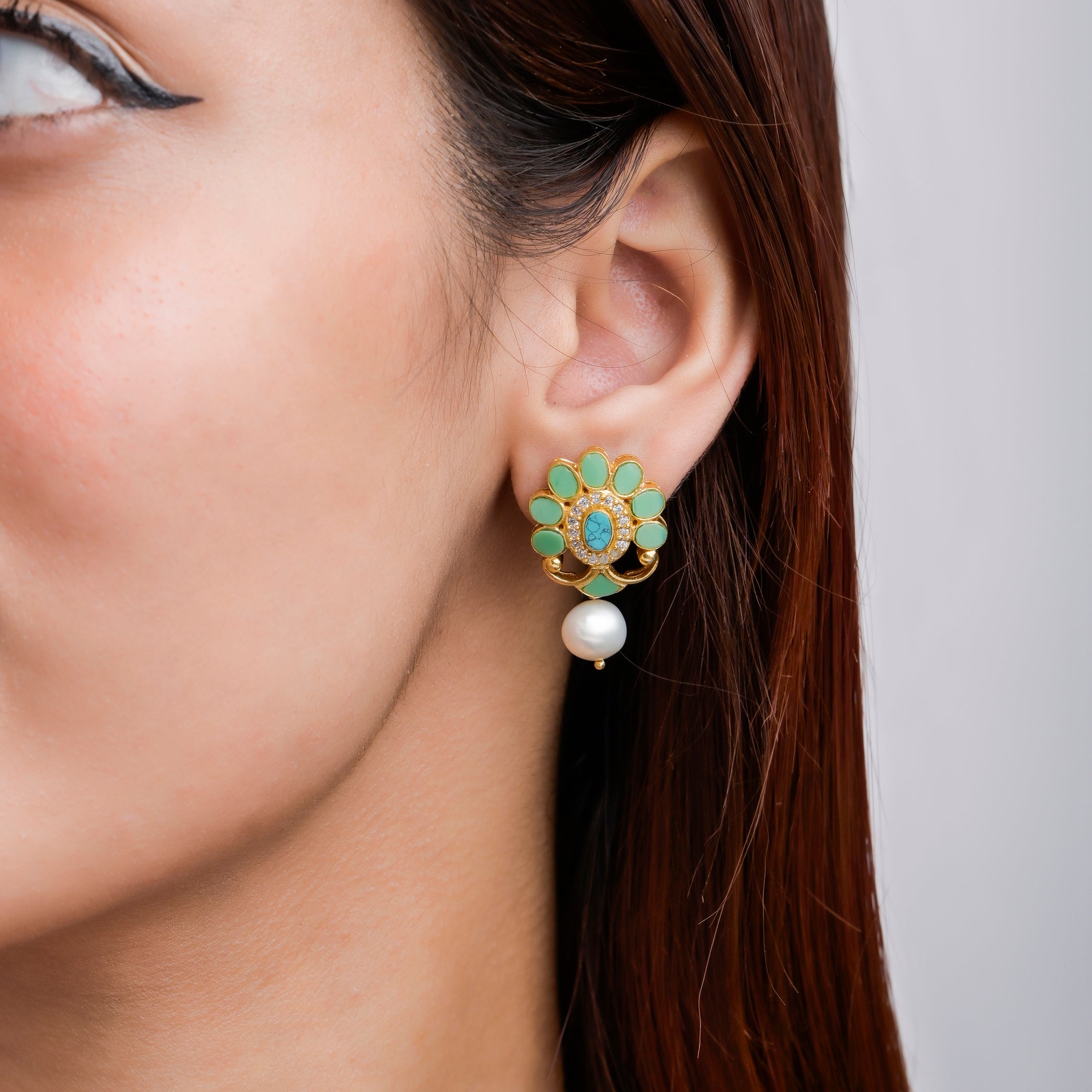 TURQUOISE DANGLER EARRINGS