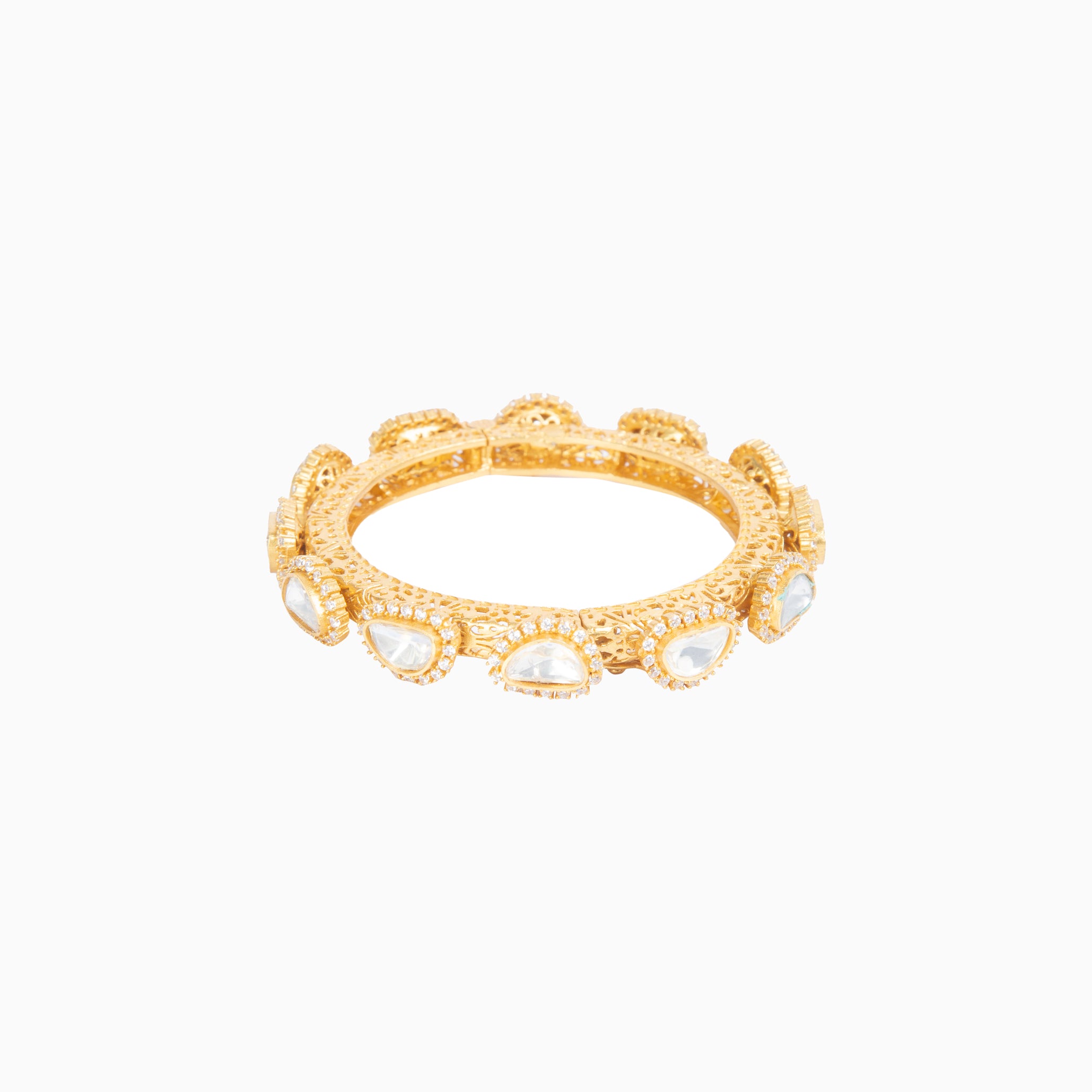 MOISSANITE POLKI BANGLE