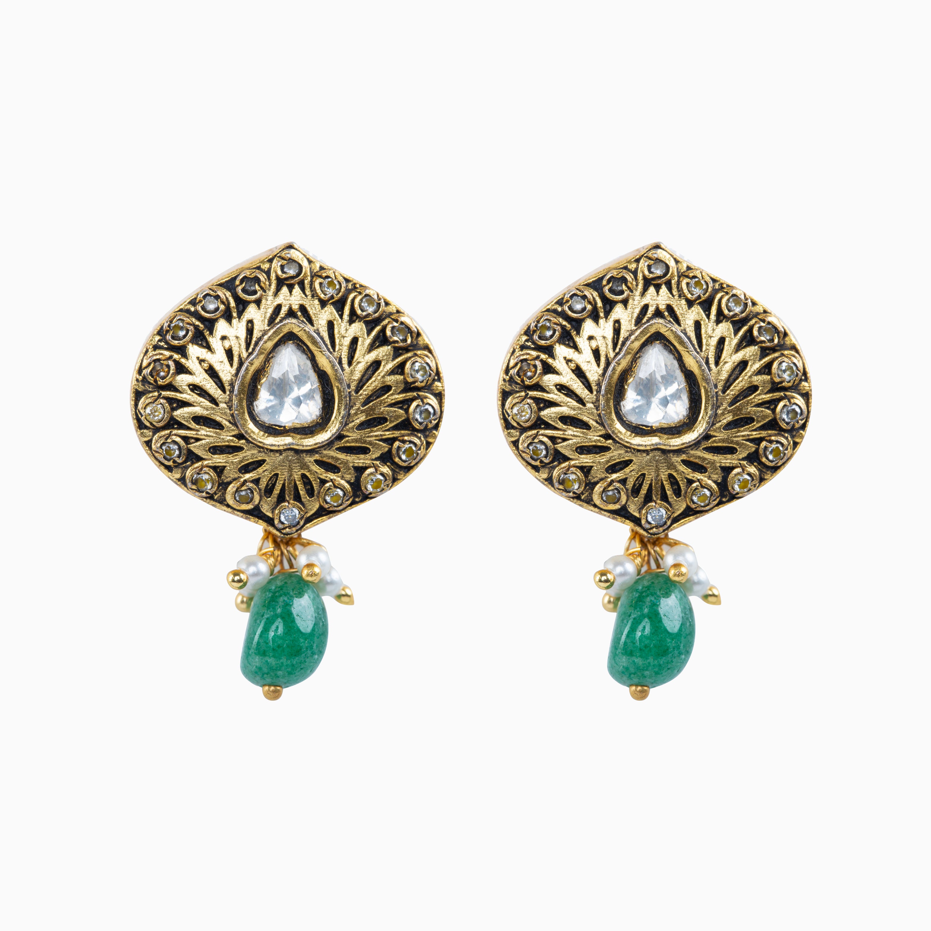 KUNDAN DANGLER EARRINGS