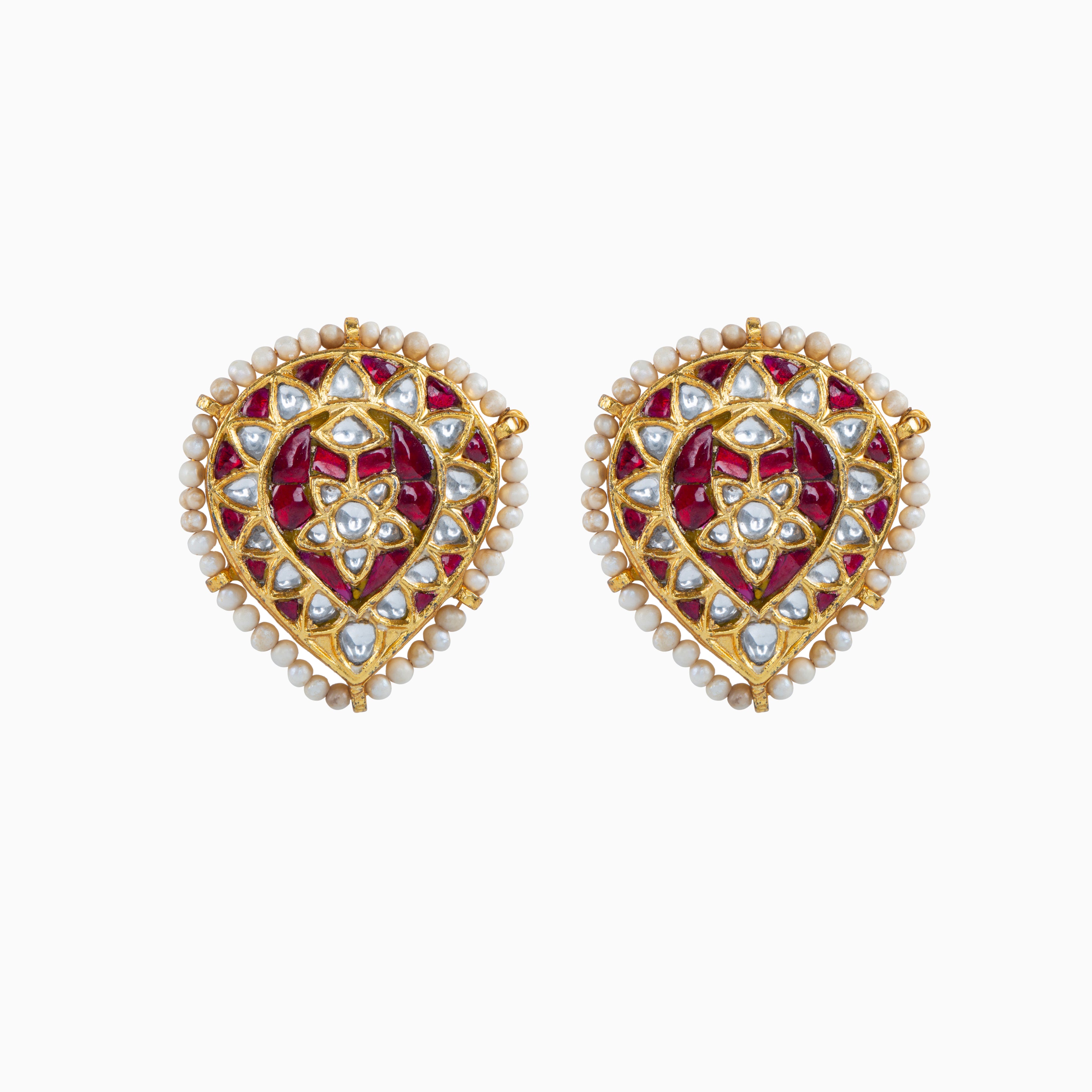 KUNDAN POLKI	STUD EARRINGS