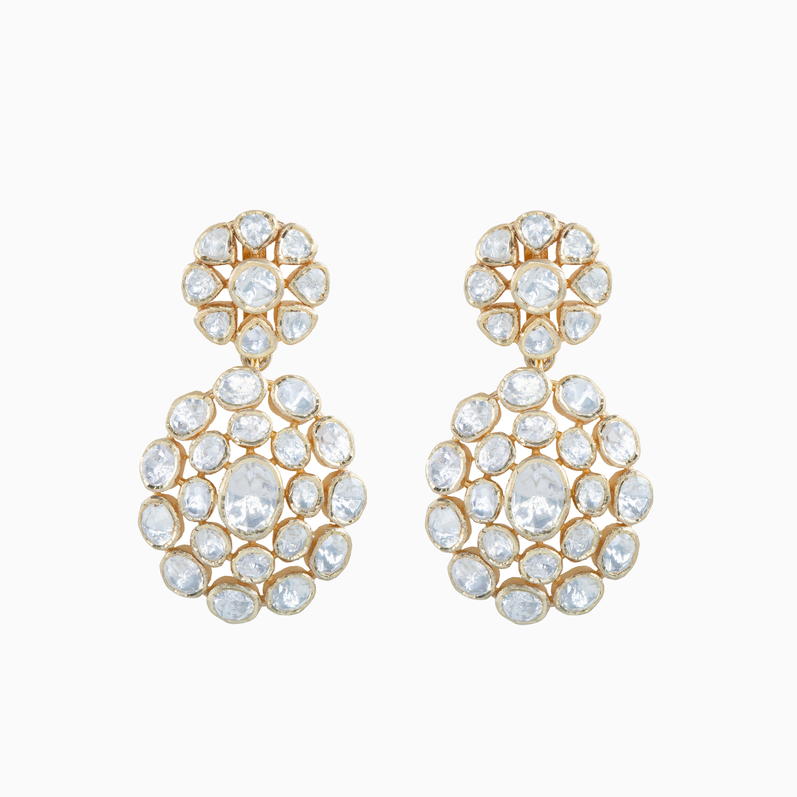 MOISSANITE POLKI DANGLER EARRINGS