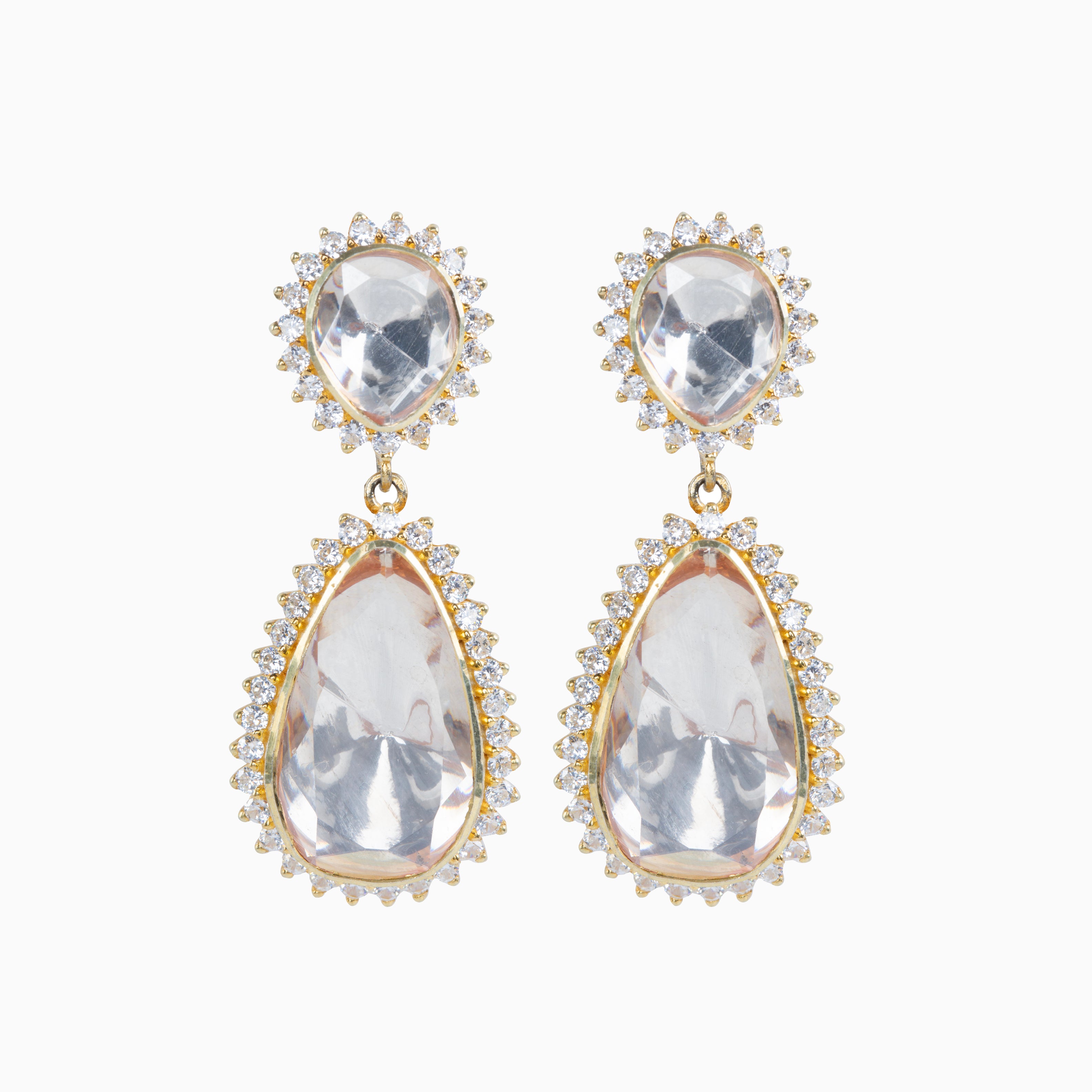 MOISSANITE POLKI DANGLER EARRINGS