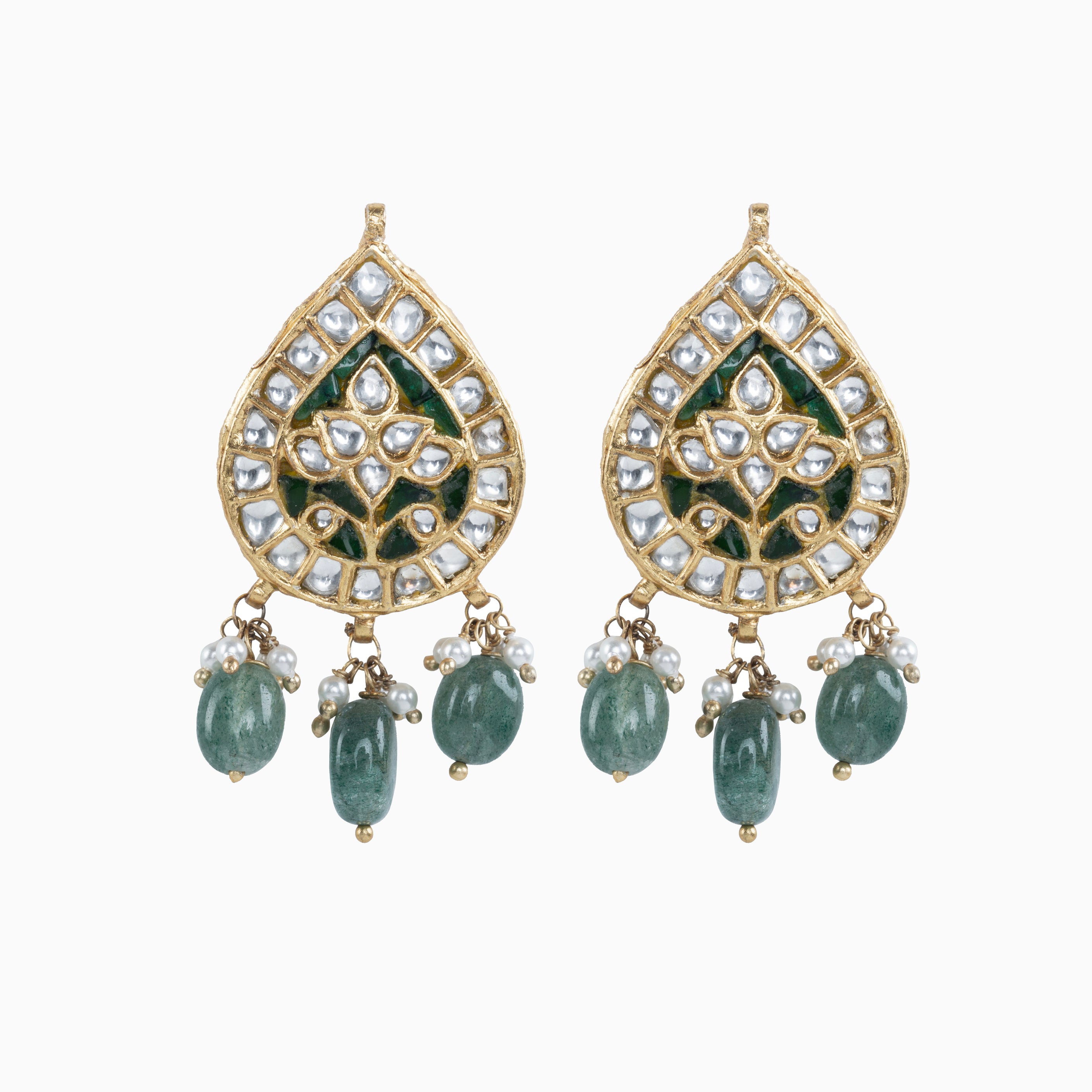 KUNDAN POLKI	DANGLER	EARRINGS