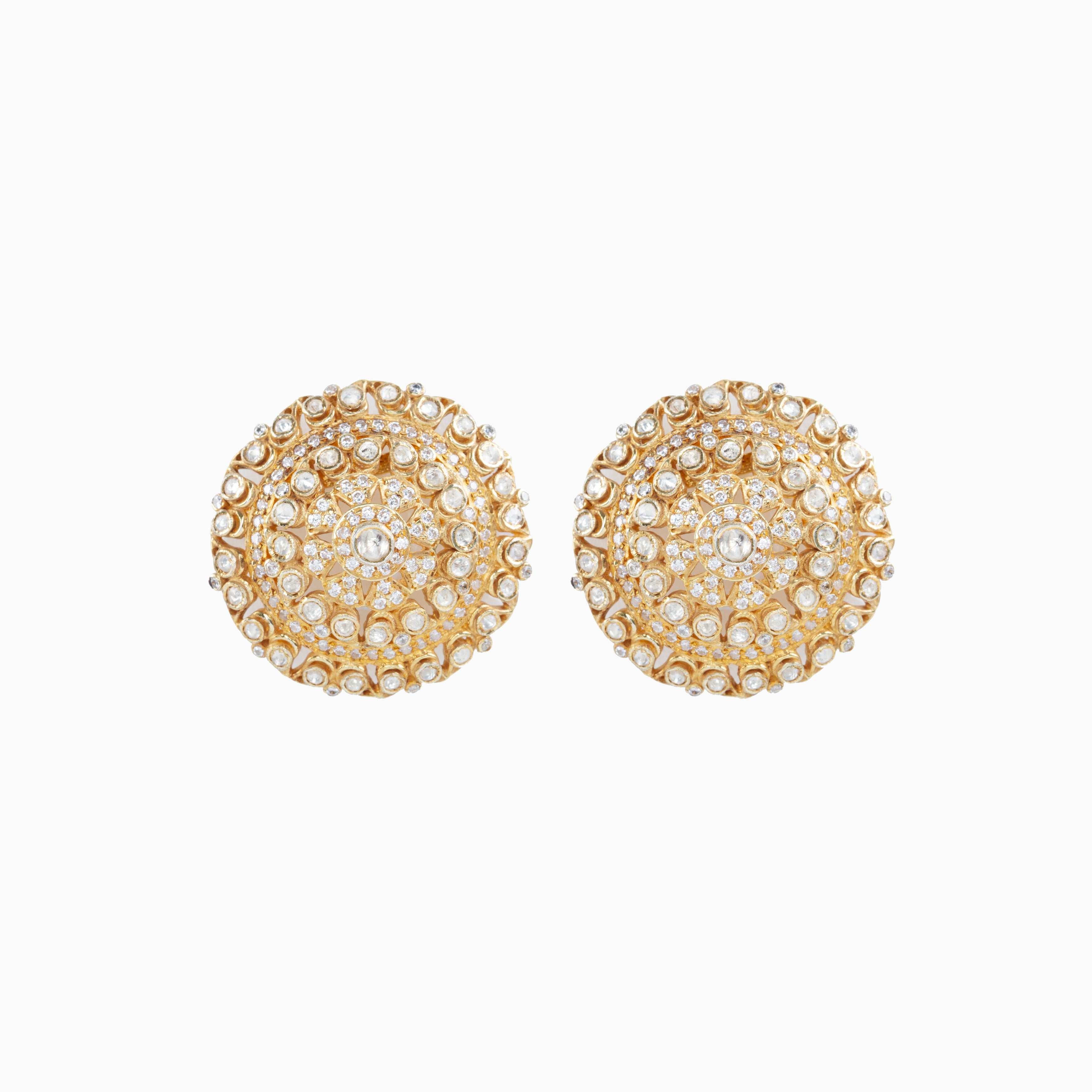 MOISSANITE POLKI STUD	EARRINGS