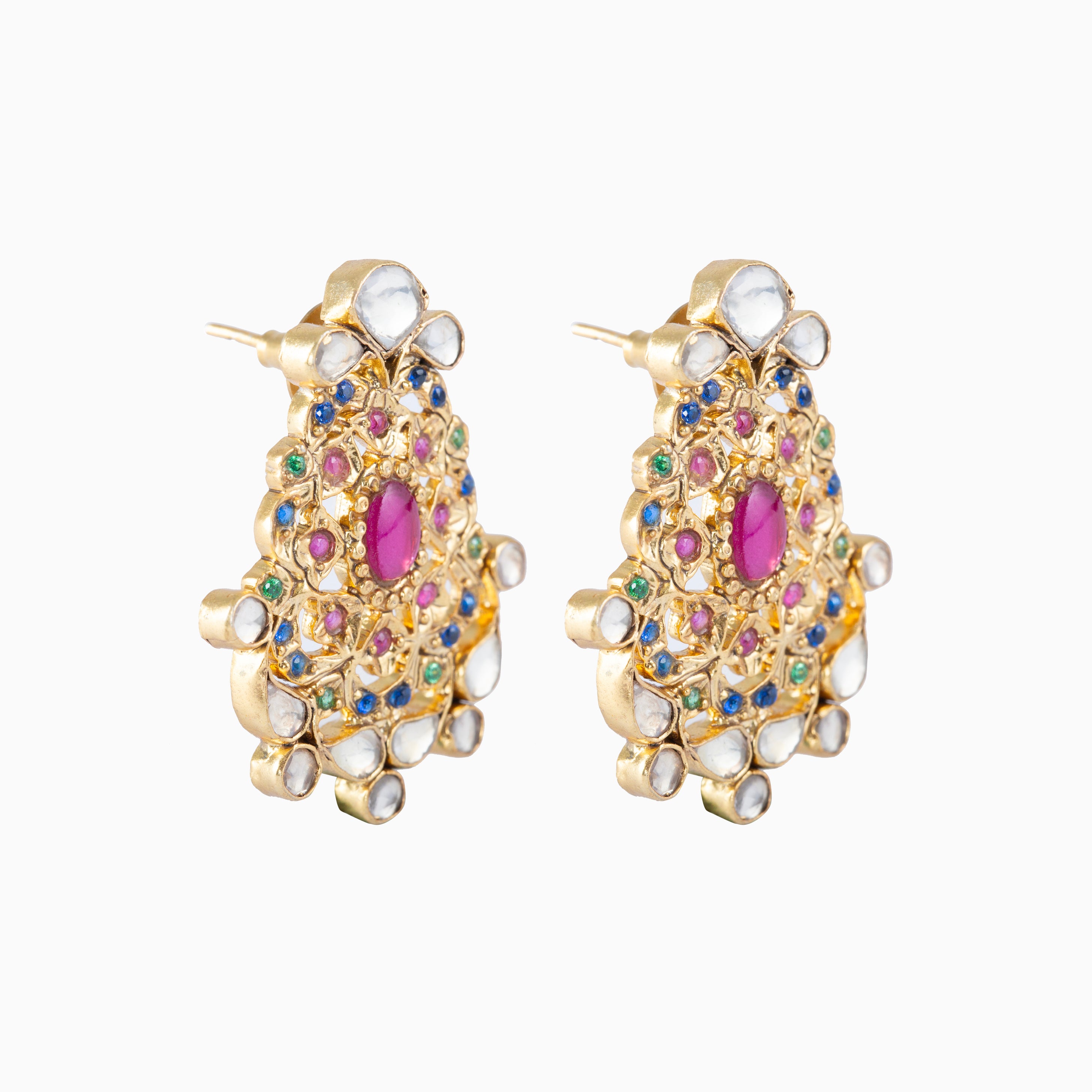 KUNDAN STUD	EARRINGS