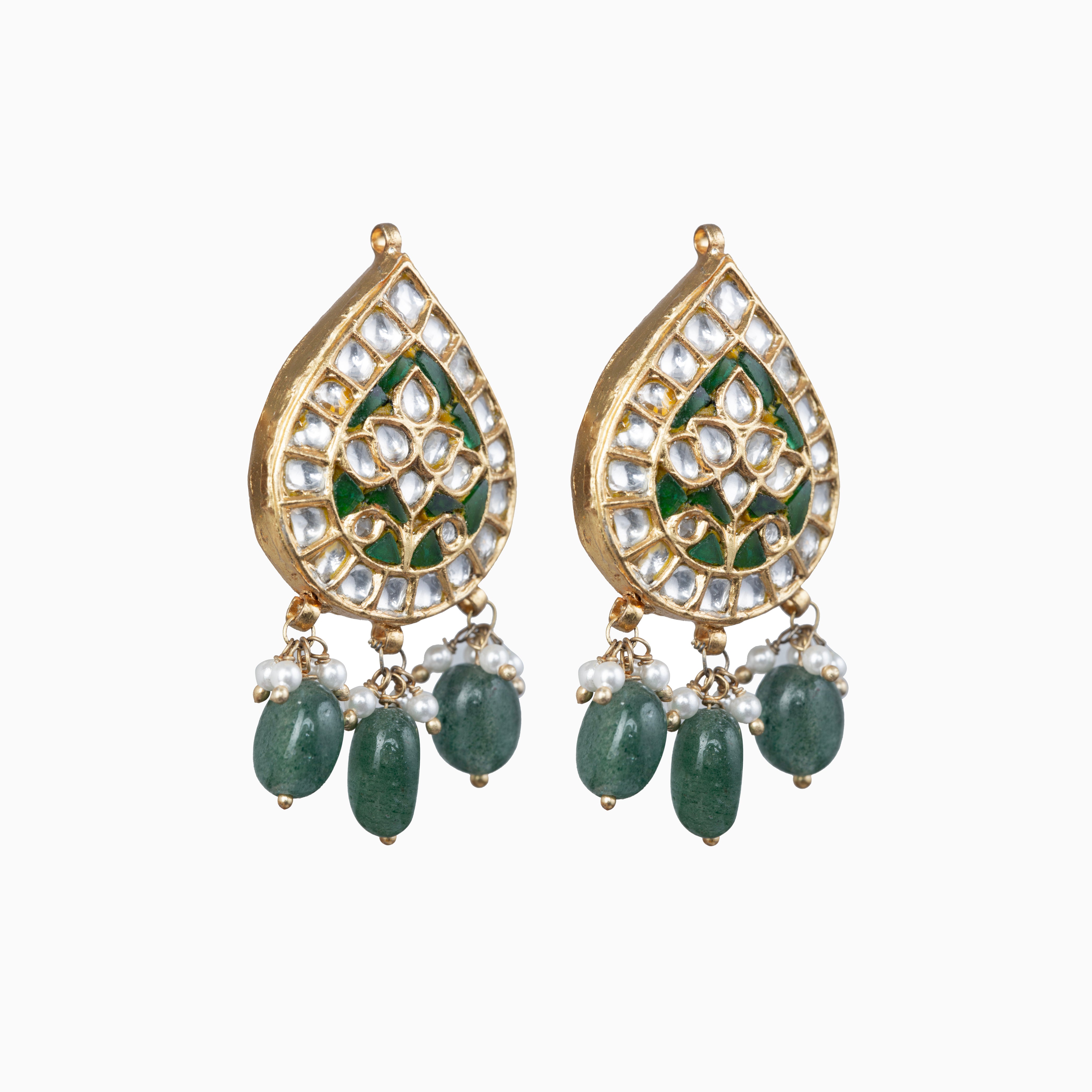 KUNDAN POLKI	DANGLER	EARRINGS