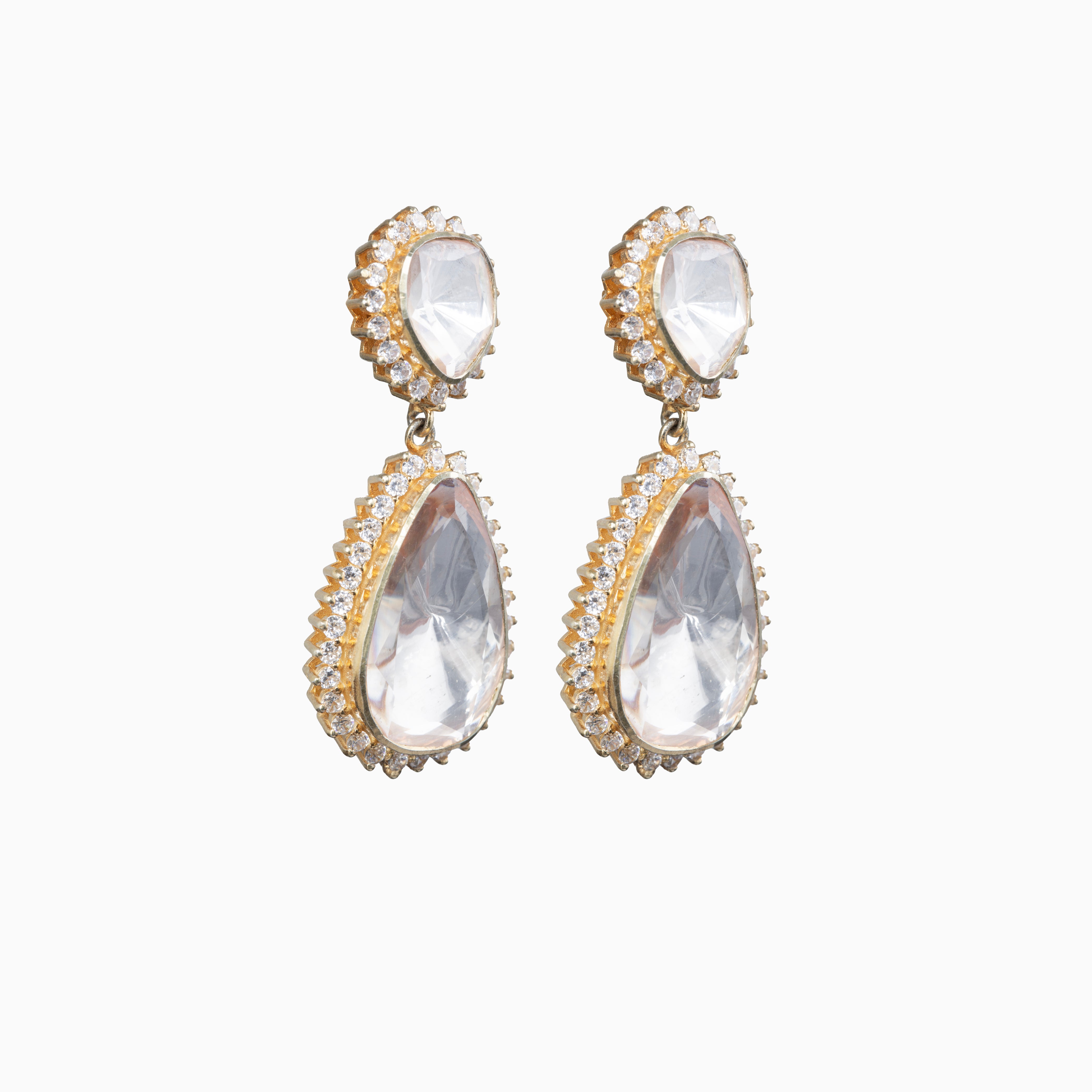 MOISSANITE POLKI DANGLER EARRINGS