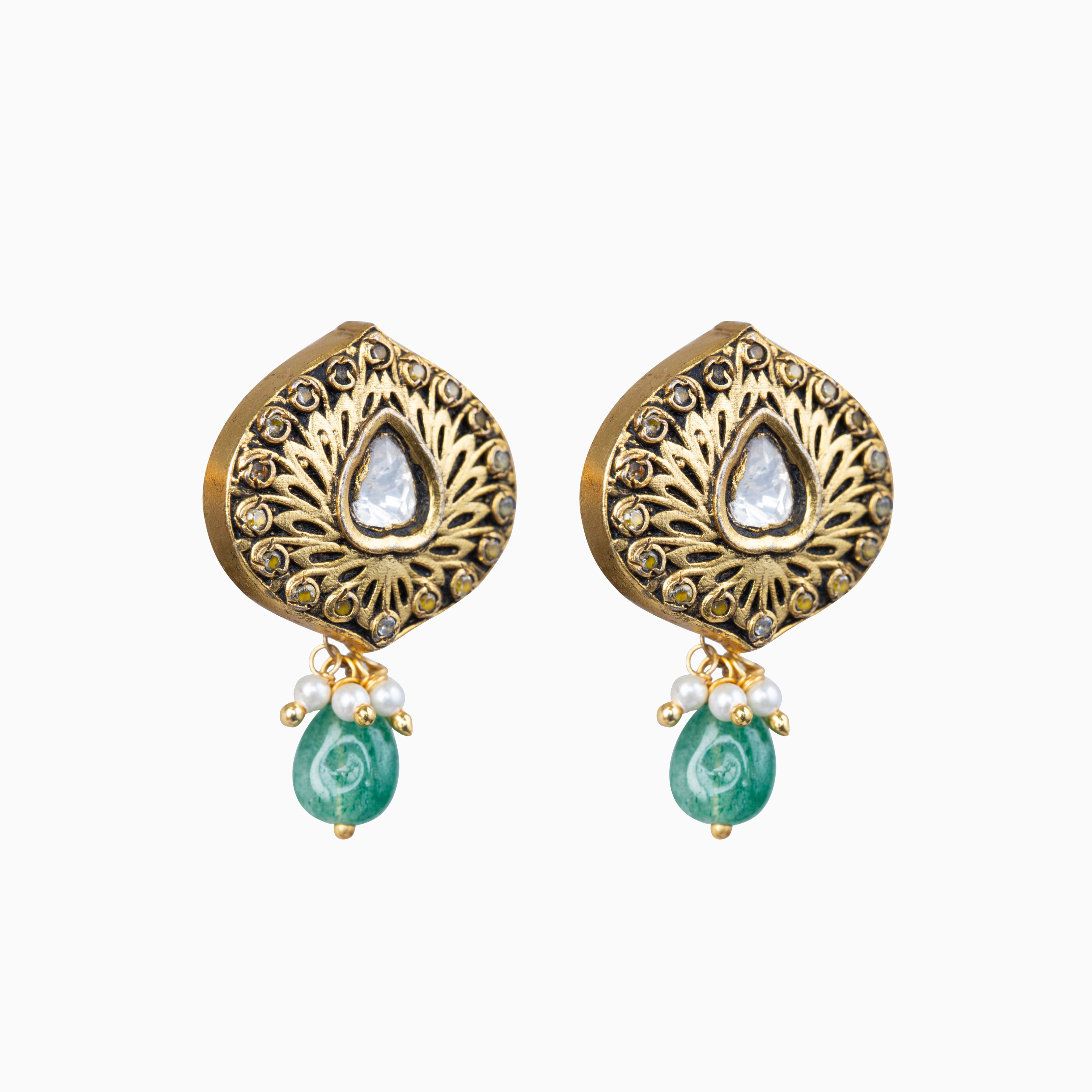 KUNDAN DANGLER EARRINGS