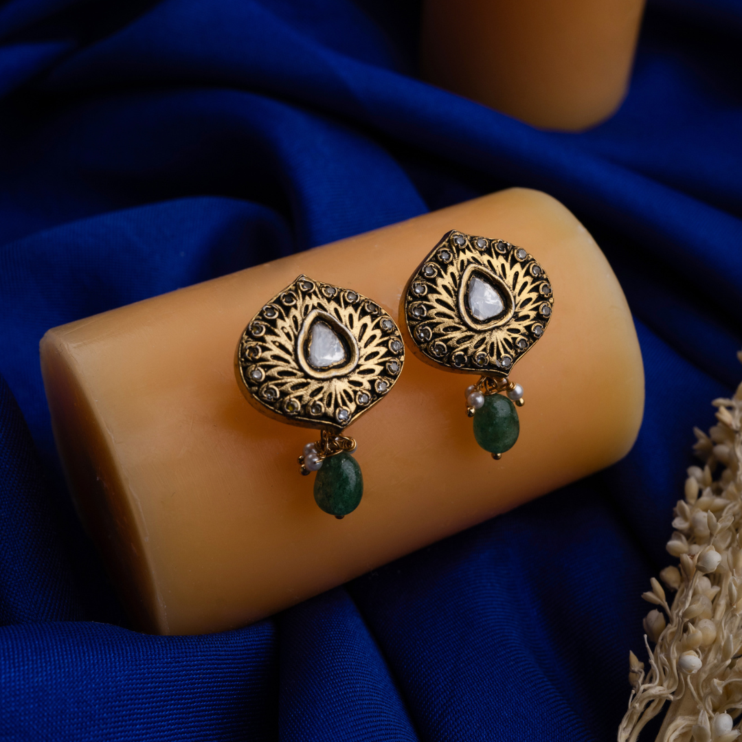 KUNDAN DANGLER EARRINGS