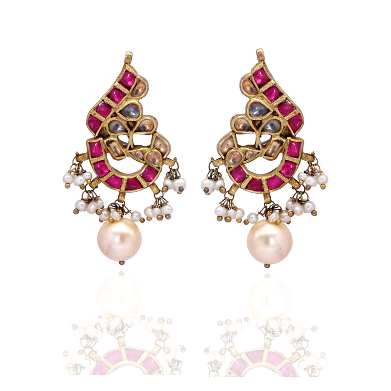 Semi Pink Pearl Earrings - Beguiling