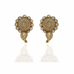 Contemporary Earrings - Gold Sonic
