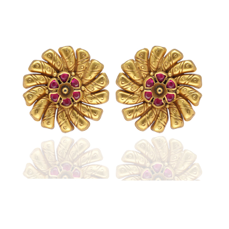 Gold Positive Vibes Daily Wear Light Weight Earrings - Harmonious