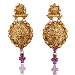 Lavender Gold Earrings - Lilac Luscious