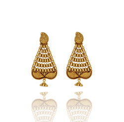 EARRINGS:- 92.5 STERLING SILVER GOLD PLATED.