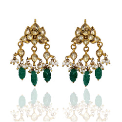 Green Contemporary Earrings - Spring Beauty