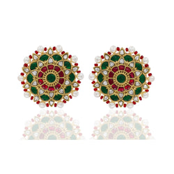 Ruby Simple Design Earrings - Color Collision