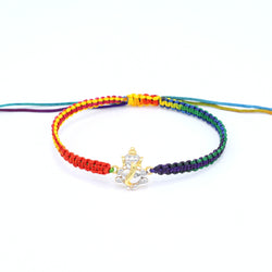 TWO TONE RAKHI IN 92.5 STERLING SILVER  WITH  THREAD.