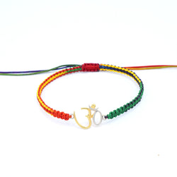 TWO TONE RAKHI IN 92.5 STERLING SILVER  WITH  THREAD.