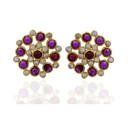 Purple Simple Design Earrings - Orchid Love