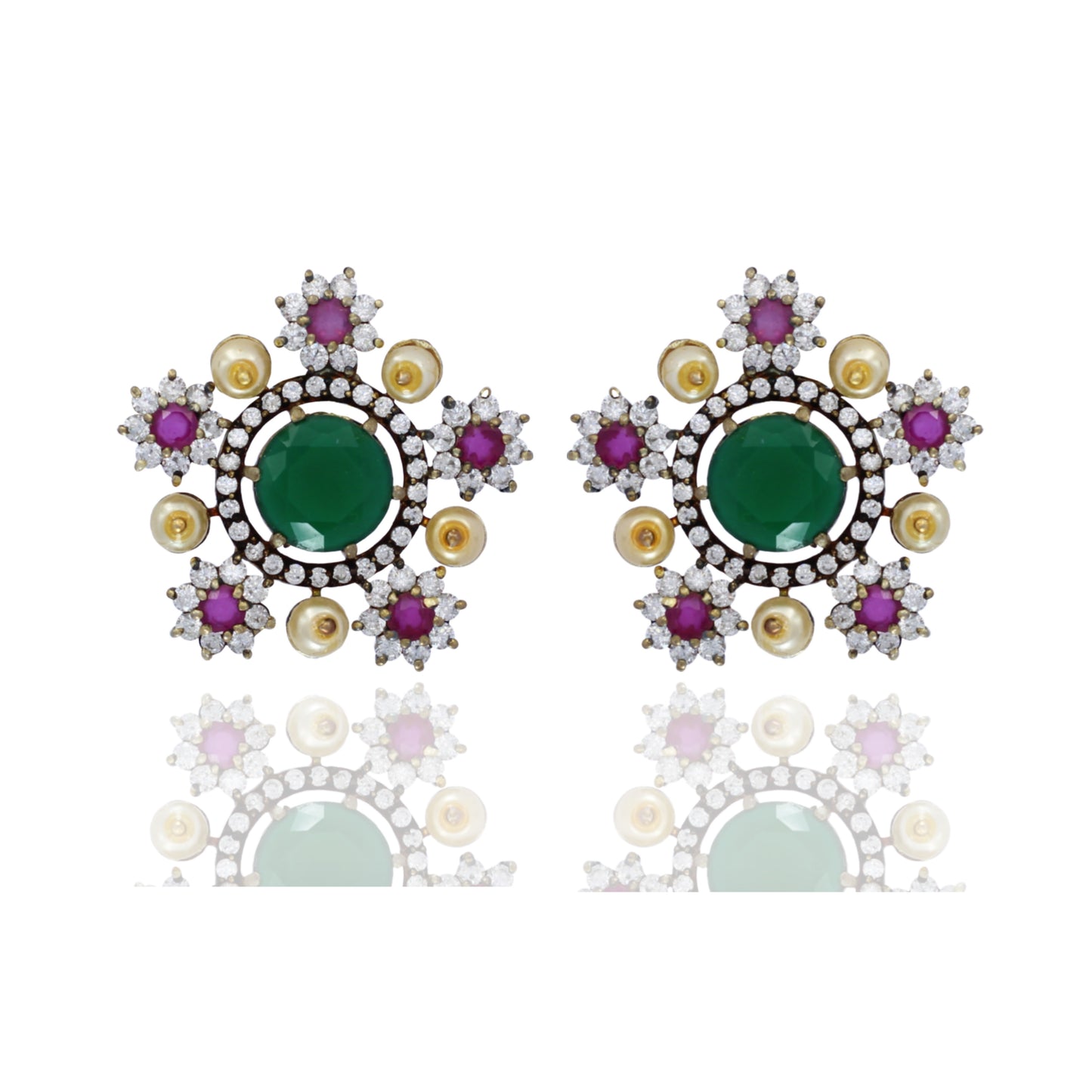 Multi Color Fusion Wear Earrings - Tease Gems