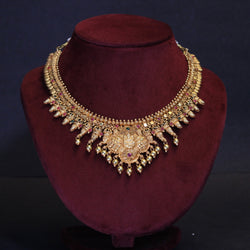 NECKLACE:- 92.5 STERLING SILVER GOLD PLATED WITH RED & GREEN ONYX AND SILVER BEADS.