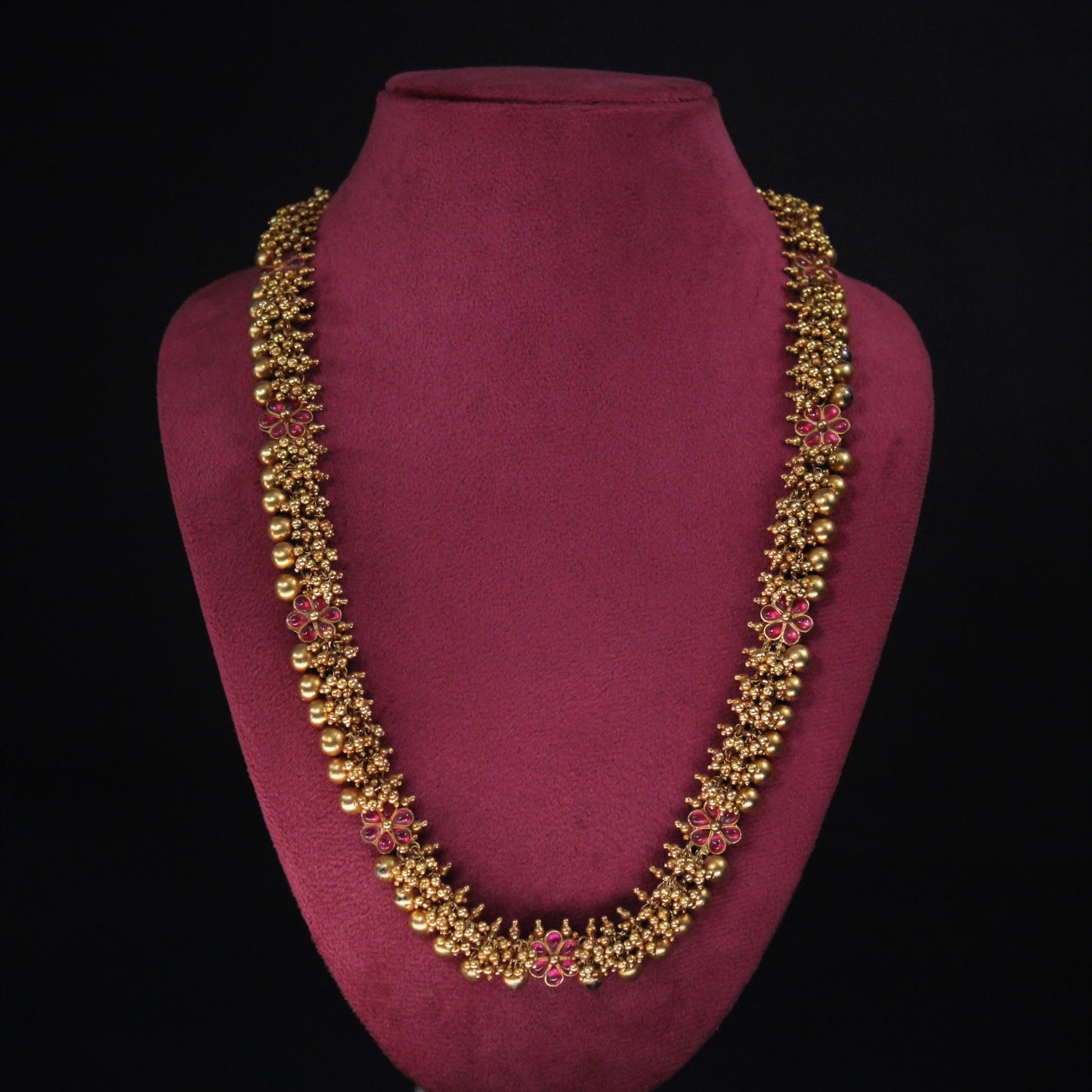 GOLD PLATED STERLING SILVER LONG NECKALCE IN SOUTH COLLECTIONS.