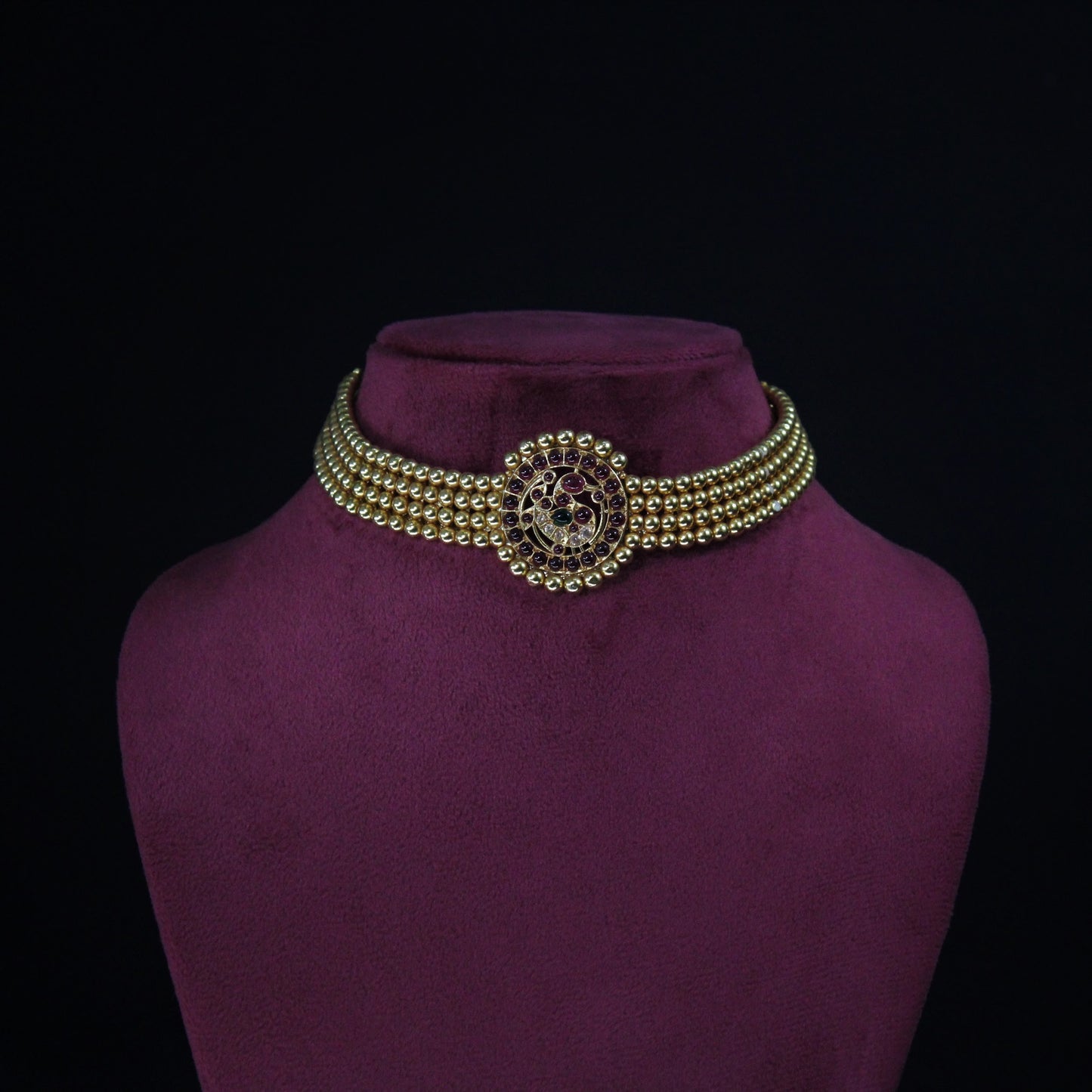 GOLD PLATED STERLING SILVER CHOKER IN SOUTH COLLECTIONS.