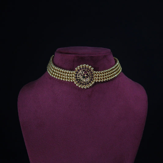 GOLD PLATED STERLING SILVER CHOKER IN SOUTH COLLECTIONS.