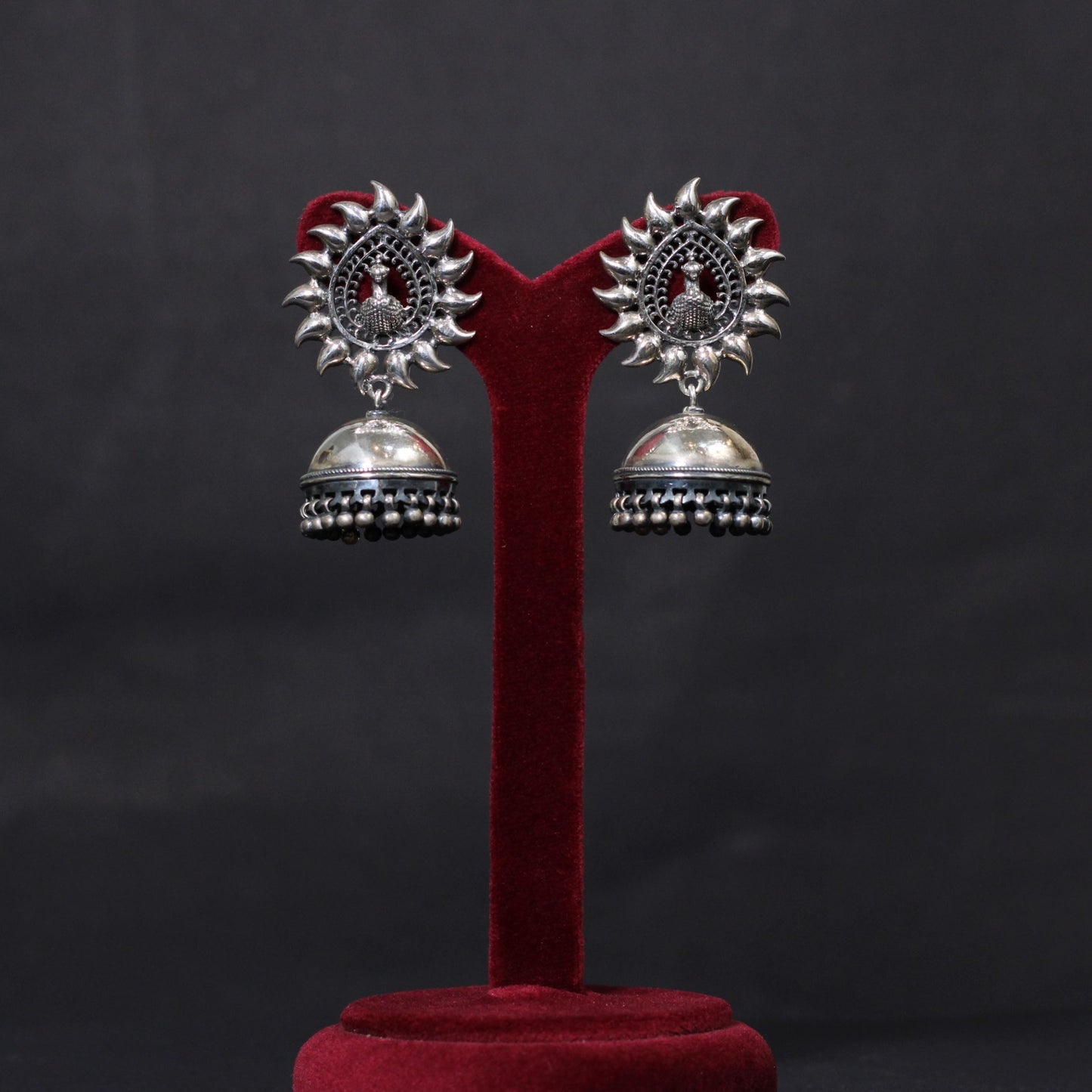 OXIDISED PLATING JHUMKI EARRINGS IN   TRIBAL  COLLECTIONS