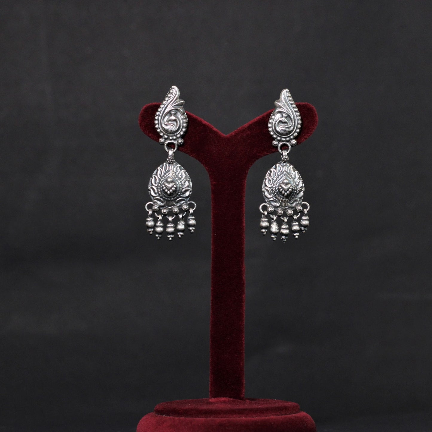 OXIDISED PLATING DANGLERS EARRINGS IN   TRIBAL  COLLECTIONS.
