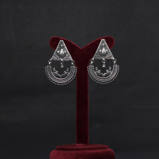 OXIDISED PLATING DANGLERS EARRINGS IN   TRIBAL  COLLECTIONS.