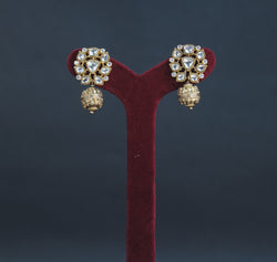 EARRINGS IN 92.5 STERLING SILVER,  GOLD PLATED AND KUNDAN.